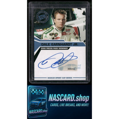 2008 Press Pass Dale Earnhardt Jr. Signings Blue #1/8 - Card Gorilla