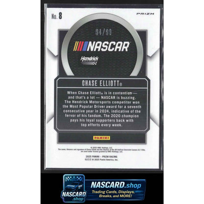 2025 Panini Prizm #8 Chase Elliott Talisman Red #/99