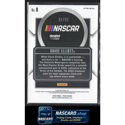 2025 Panini Prizm #8 Chase Elliott Talisman Red #/99