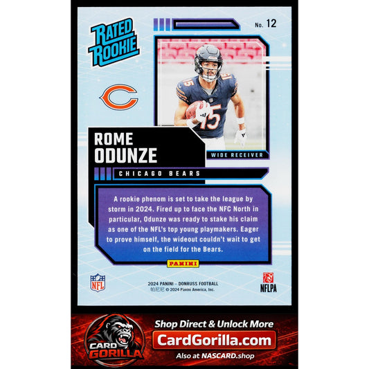 2024 Donruss #12 Rome Odunze Rated Rookies Retro