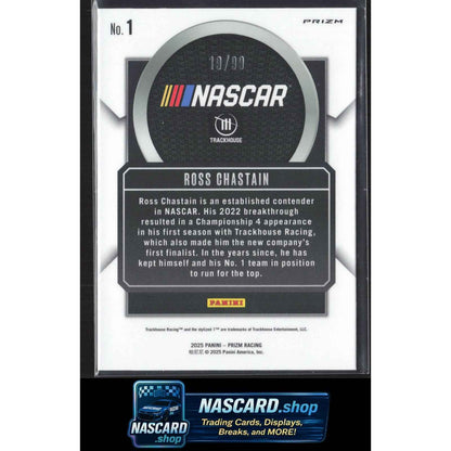 2025 Panini Prizm #1 Ross Chastain Talisman Red #/99