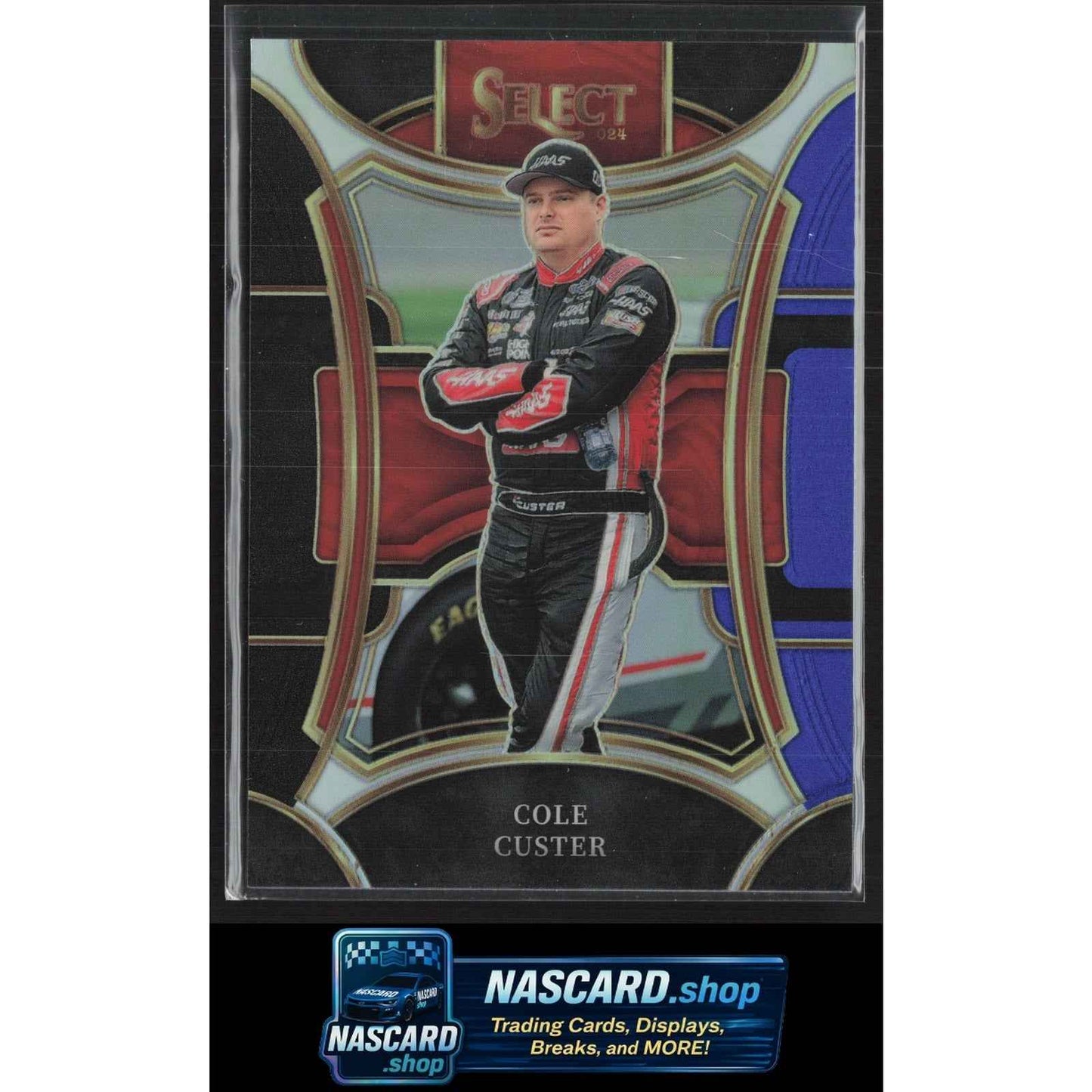 2024 Panini Select #235 Cole Custer Black and Blue Prizms #/49