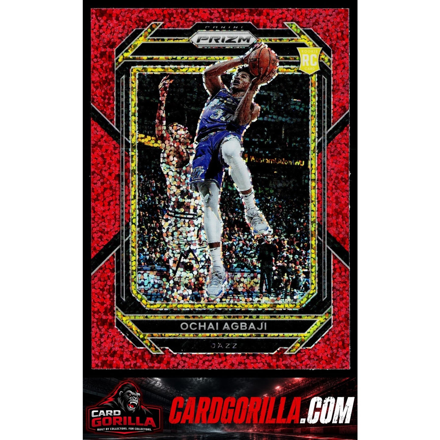 2022-23 Panini Prizm #267 Ochai Agbaji Prizms Red Sparkle