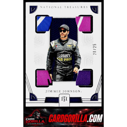2023 Panini National Treasures #QRU-JJN Jimmie Johnson Quad Race Used Shoes #/25