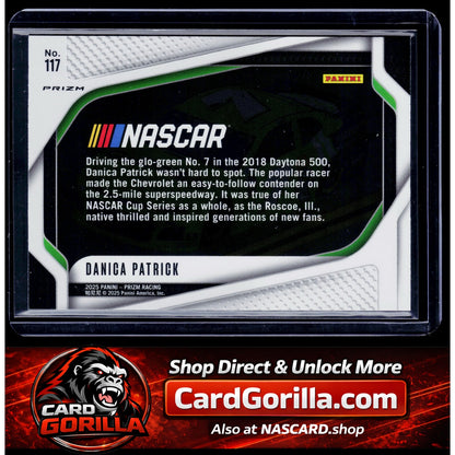 2025 Panini Prizm #117 Danica Patrick White Sparkle