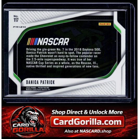 2025 Panini Prizm #117 Danica Patrick White Sparkle