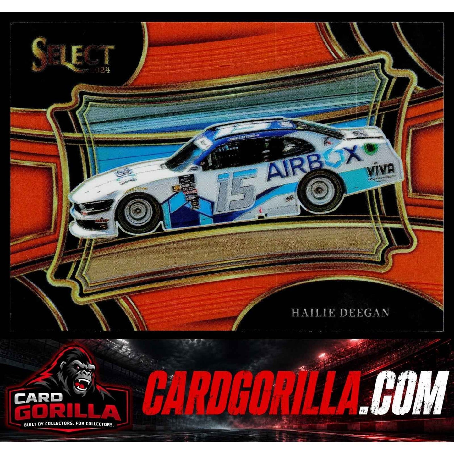 2024 Panini Select #186 Hailie Deegan Orange Prizms #/49