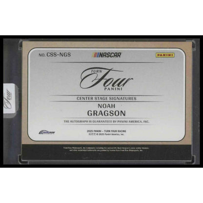 2025 Panini Turn Four Noah Gragson Center Stage Signatures Holo Silver #/75