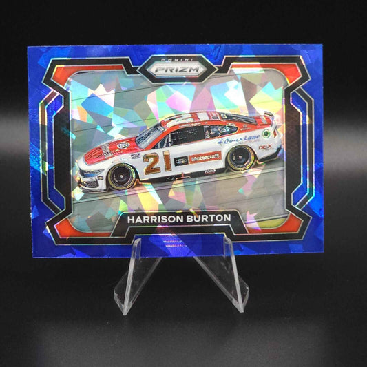 2024 Panini Prizm Racing Blue Cracked Ice Rides Harrison Burton #39 - NASCARD.shop