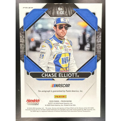 2020 Panini Prizm Chase Elliott #E-CE Endorsements Pink 49/50 Auto