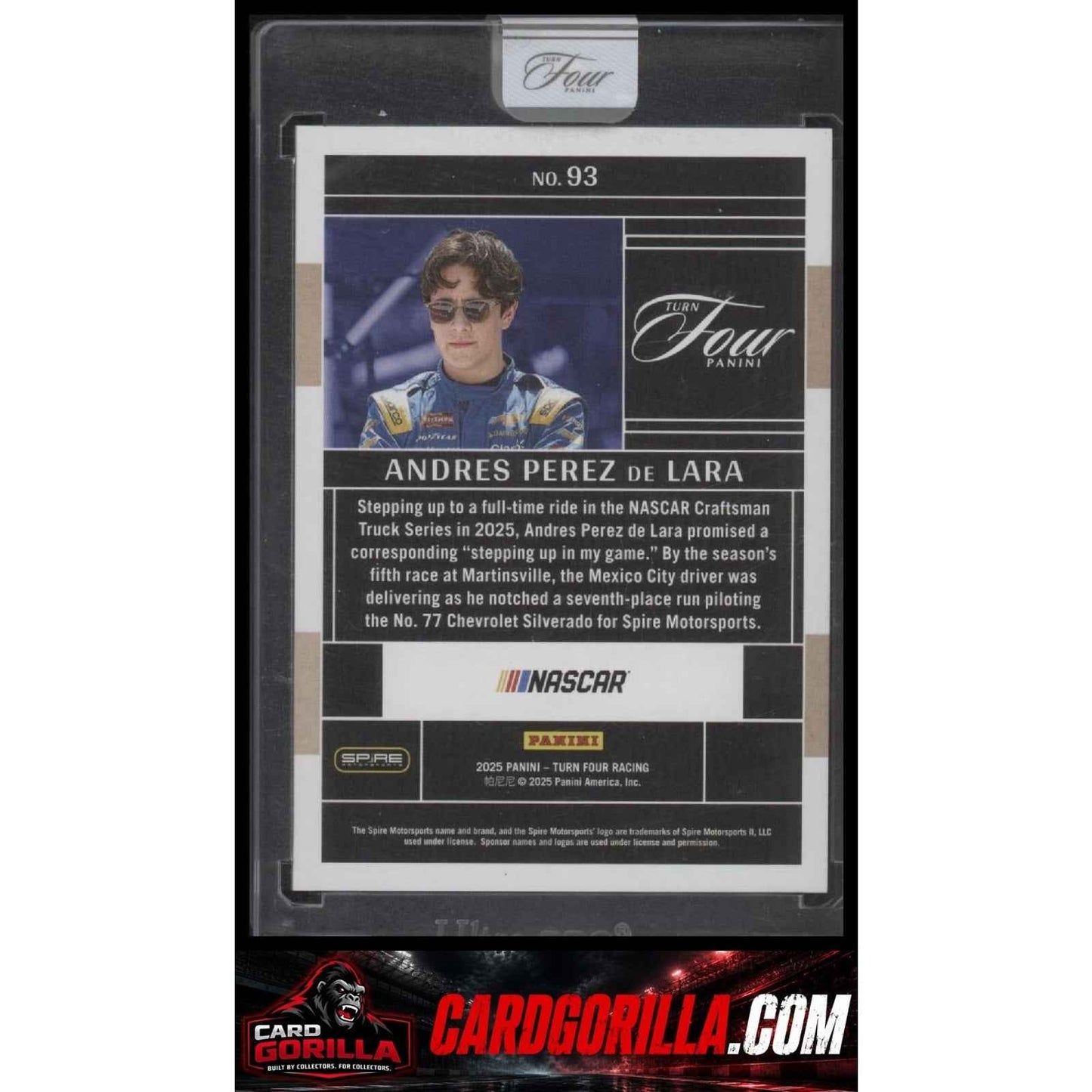 2025 Panini Turn Four #93 Andres Perez De Lara #/75