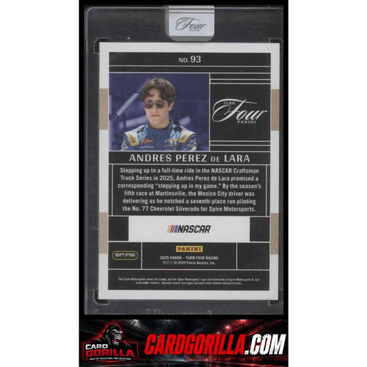 2025 Panini Turn Four #93 Andres Perez De Lara #/75