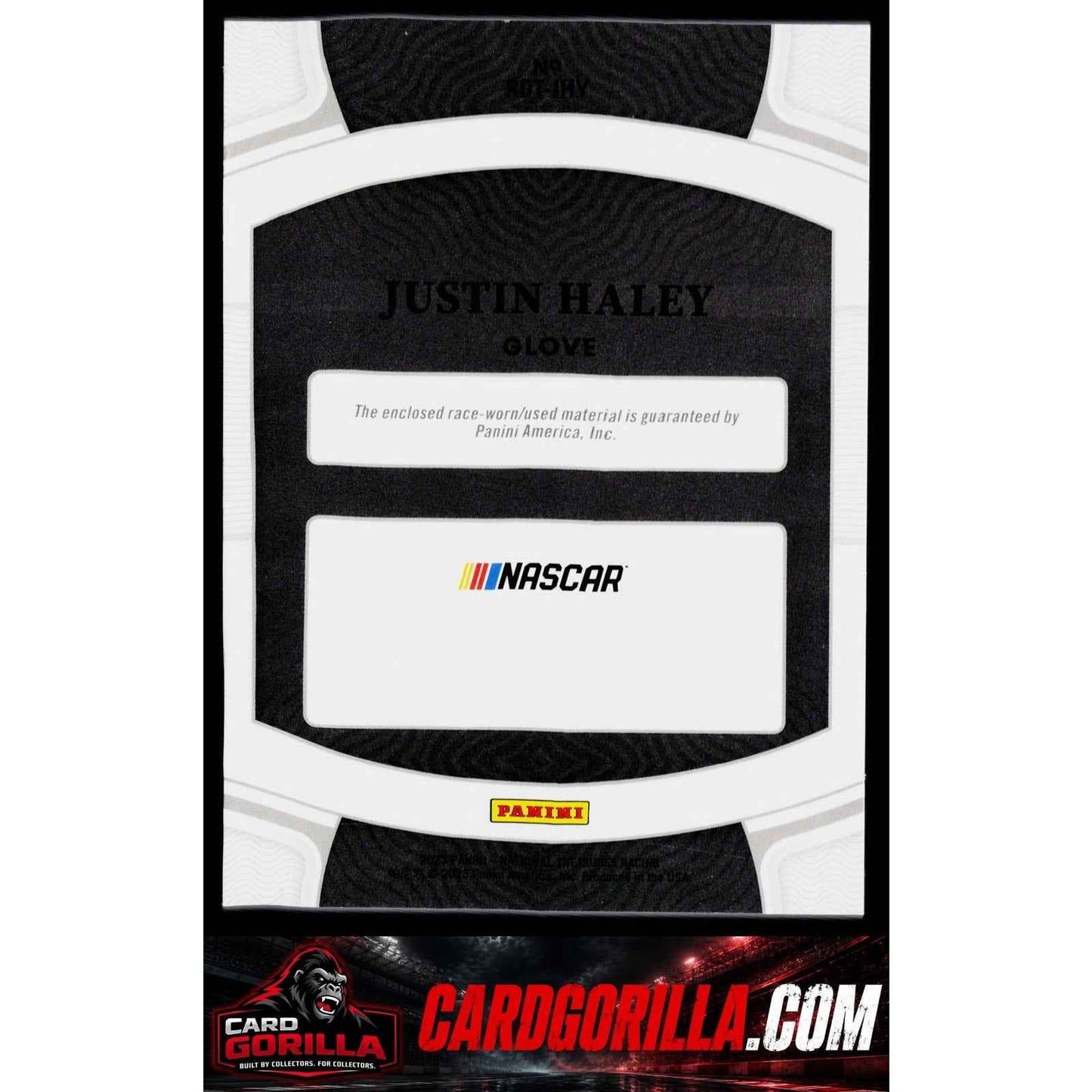 2023 Panini National Treasures Justin Haley Race Day Treasures Gloves #/25