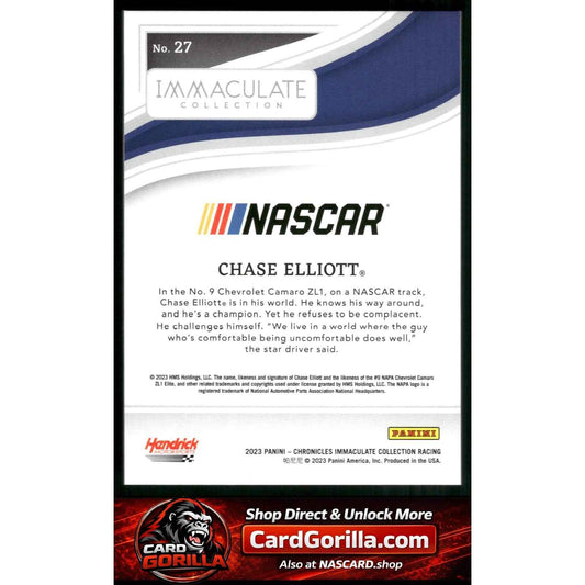 2023 Panini Chronicles #27 Chase Elliott Immaculate Purple #/15