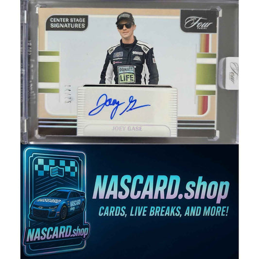 2025 Panini Turn Four Joey Gase Center Stage Signatures Holo Silver #/75