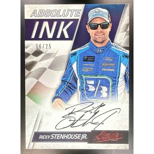 2017 Panini Absolute Ricky Stenhouse Jr. #AI-RS Ink Spectrum Red 16/25