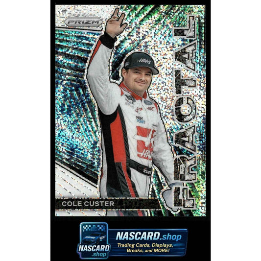 2023 Panini Prizm #F4 Cole Custer Fractal White Sparkle Prizm