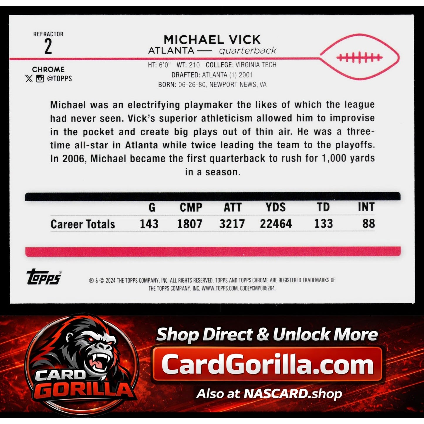 2024 Topps Chrome #2 Michael Vick Refractor