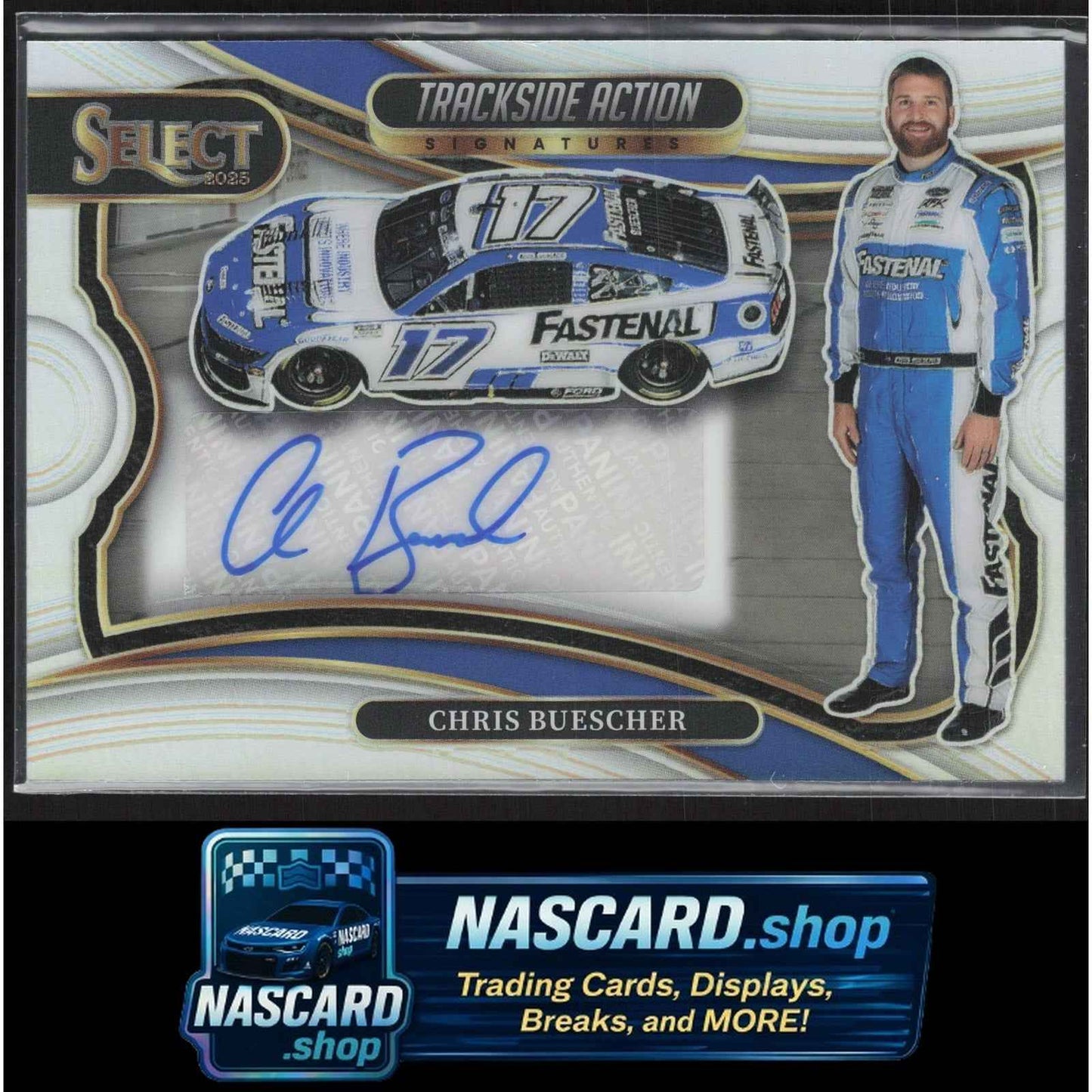 2025 Panini Select #TAS-CBR Chris Buescher Trackside Action Signatures