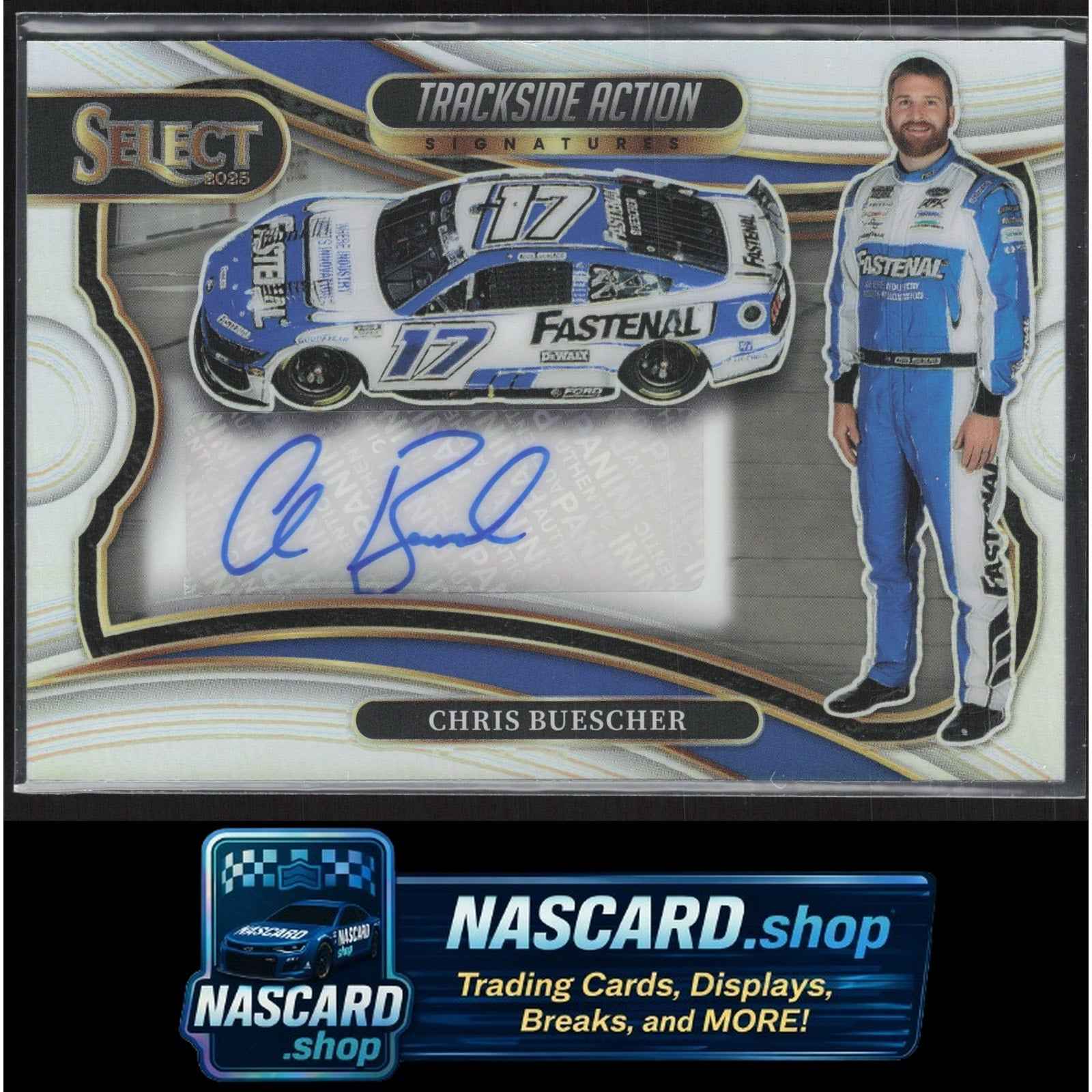 2025 Panini Select #TAS-CBR Chris Buescher Trackside Action Signatures