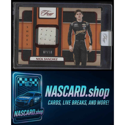 2025 Panini Turn Four #SH-NSZ Nick Sanchez Shoes Red #/10