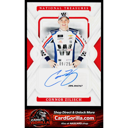 2025 Panini National Treasures Connor Zilisch Rookie Signatures Holo Silver #/25