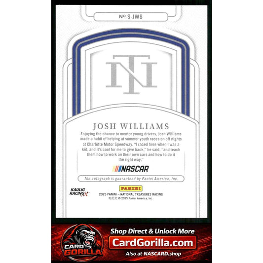 2025 Panini National Treasures #S-JWS Josh Williams Signatures Holo Silver #/25