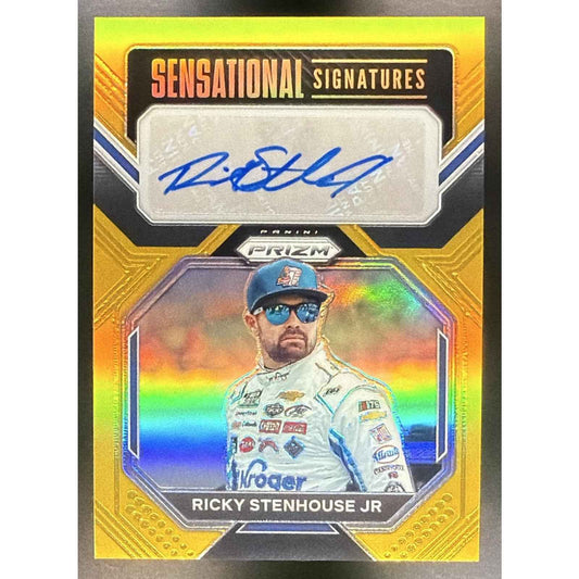 2023 Panini Prizm Ricky Stenhouse Jr. Sensational Signatures Gold /10 Auto