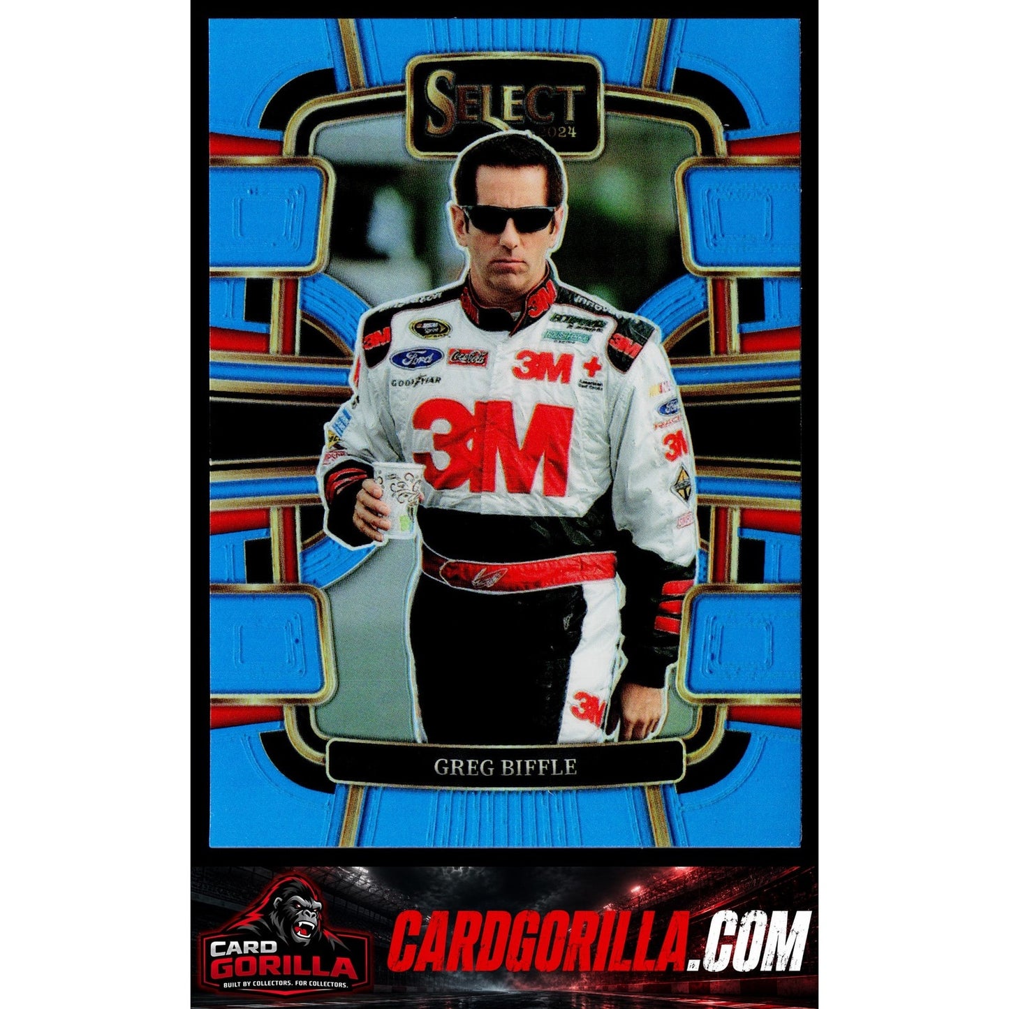 2024 Panini Select #8 Greg Biffle Light Blue Prizms #/199