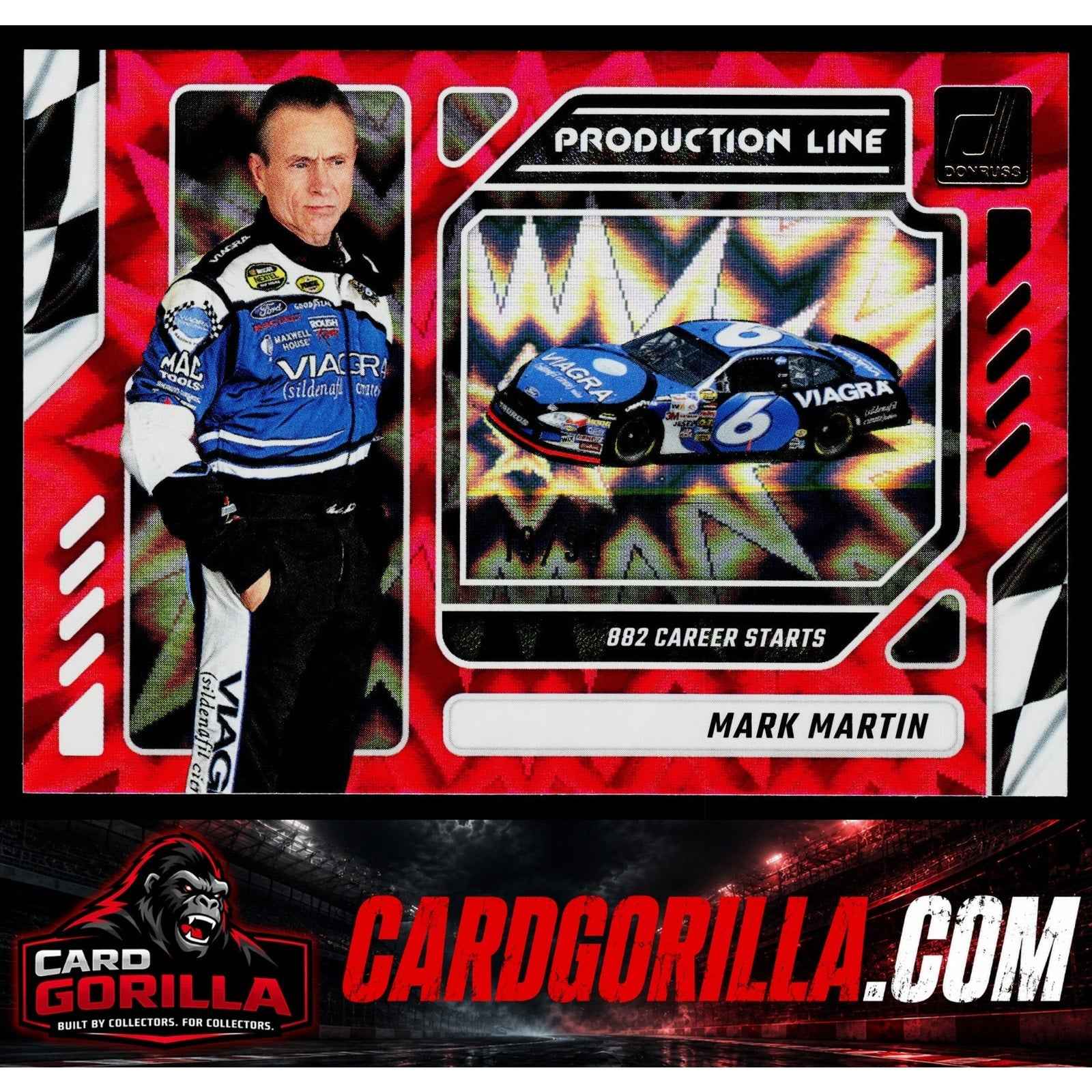 2024 Donruss #12 Mark Martin Production Line Red Xplosion #/99