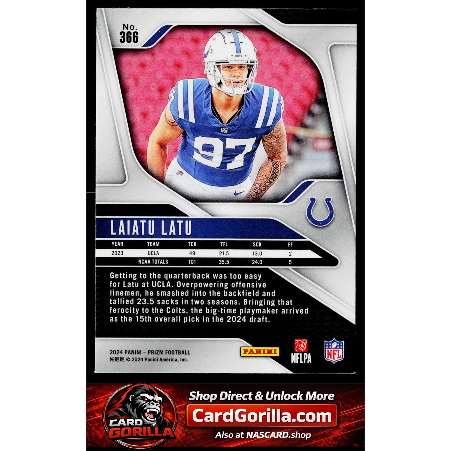 2024 Panini Prizm #366 Laiatu Latu