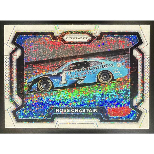 2024 Panini Prizm Ross Chastain #51 Rides White Sparkle Prizms