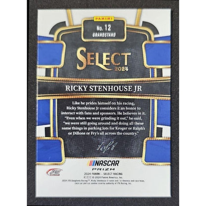 2024 Panini Select Nascar Ricky Stenhouse Jr #12 Black Finite Prizms 1/1