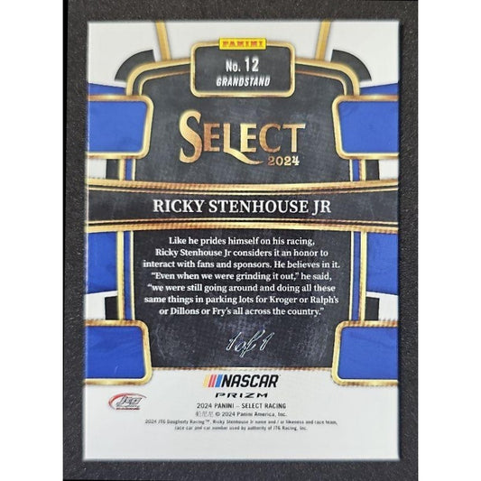 2024 Panini Select Nascar Ricky Stenhouse Jr #12 Black Finite Prizms 1/1
