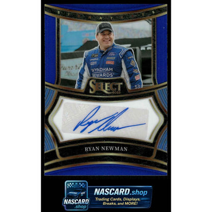 2025 Panini Select #S-RNM Ryan Newman Signatures Blue Prizms #/99