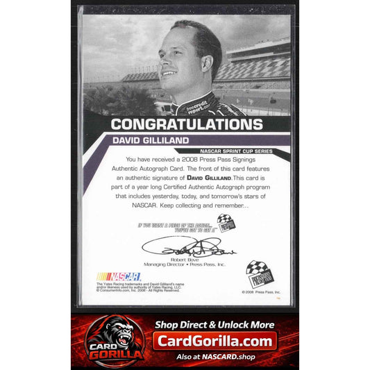 2008 Press Pass #NNO David Gilliland Signings Silver #/100