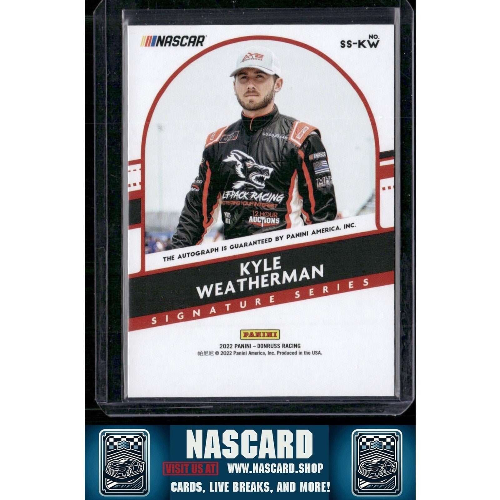 2022 Donruss #SS-KW Kyle Weatherman Signature Series Red #/25 - NASCARD.shop
