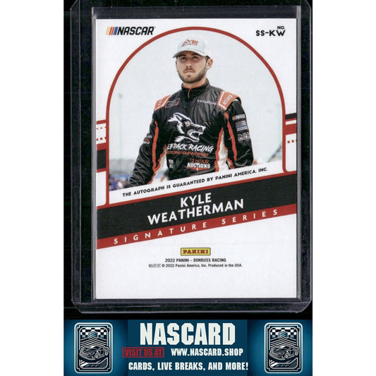 2022 Donruss #SS-KW Kyle Weatherman Signature Series Red #/25 - NASCARD.shop