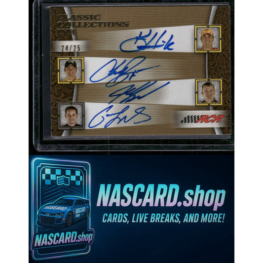 2009 Classic Collections Casey Mears Jeff Burton Kevin Harvick Clint Bowyer /25 - NASCARD.shop