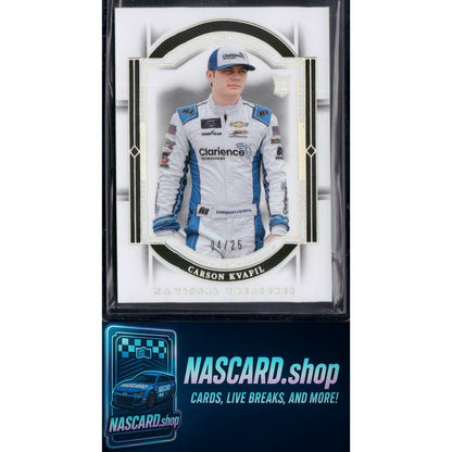 2024 Panini National Treasures #22 Carson Kvapil Holo Silver #/25 RC