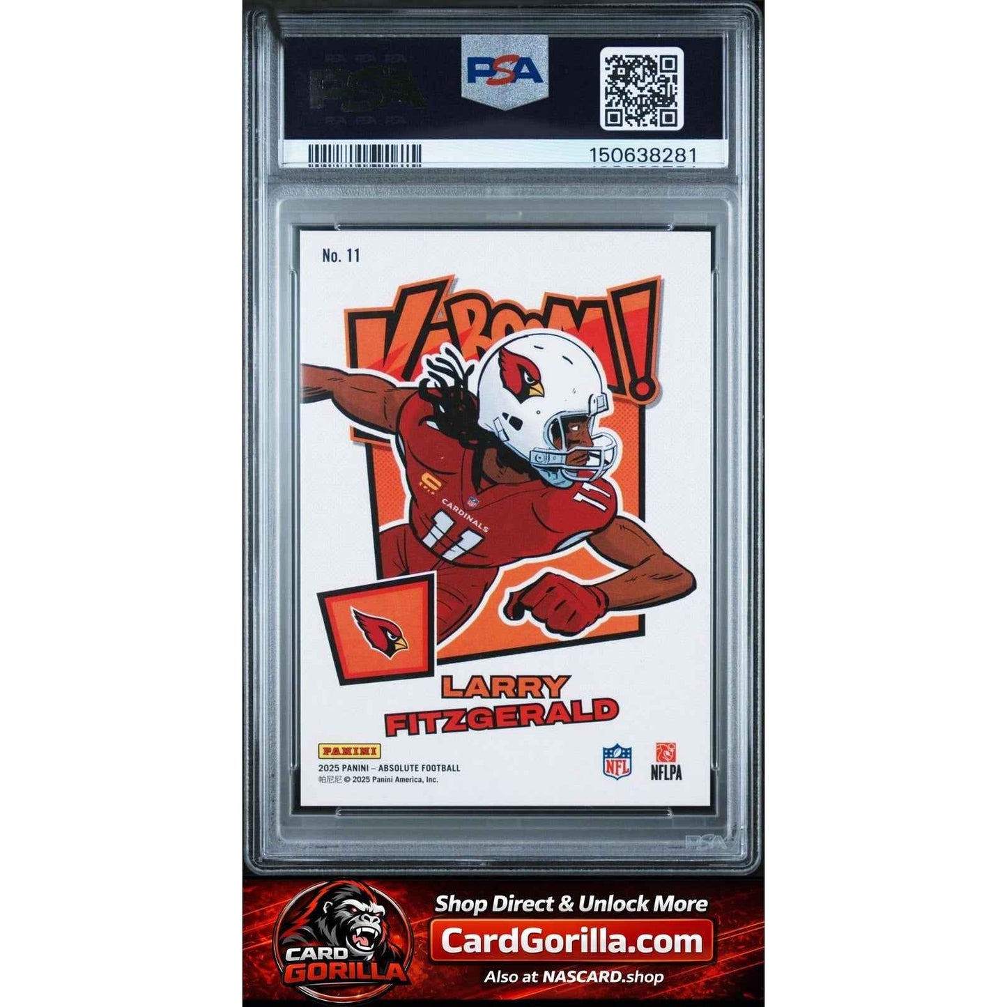 2025 Panini Absolute Kaboom! Horizontal #11 Larry Fitzgerald PSA 9