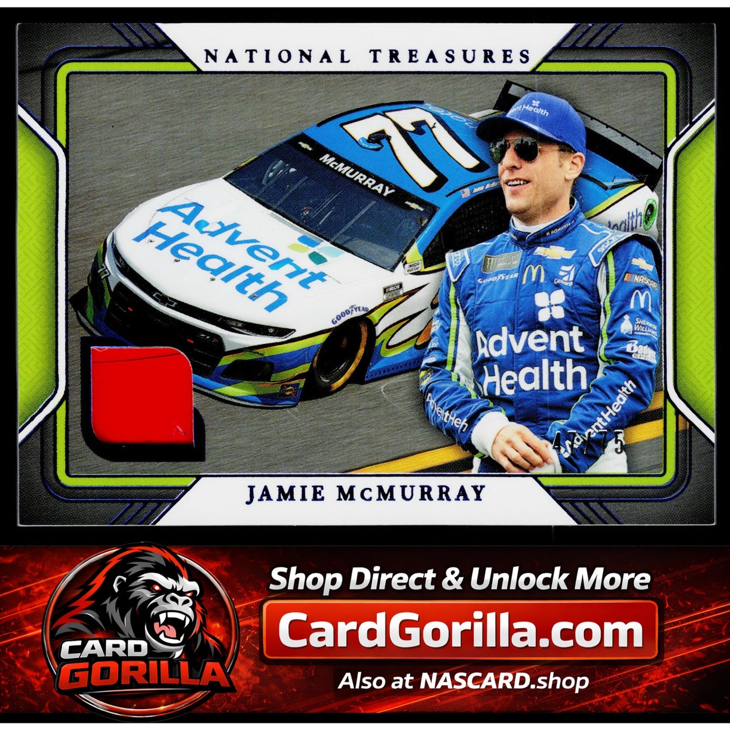 2025 Panini National Treasures #TG-JMY Jamie McMurray Track Gear Blue #/75
