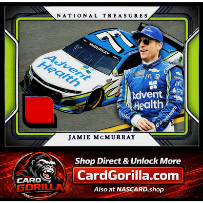 2025 Panini National Treasures #TG-JMY Jamie McMurray Track Gear Blue #/75