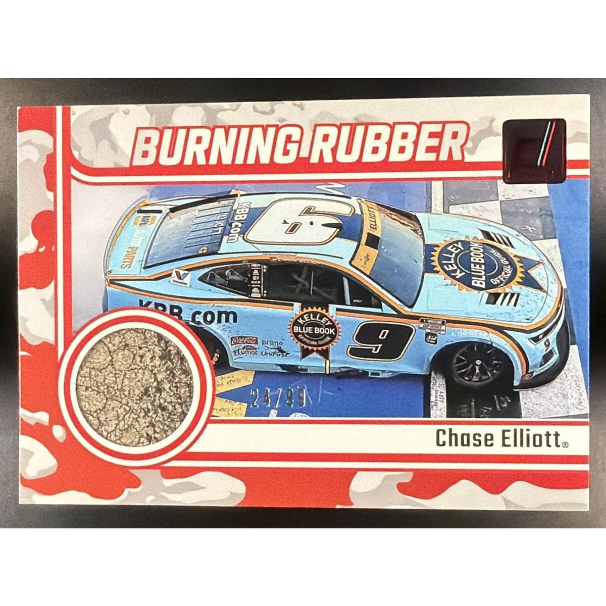 2026 Panini Donruss NASCAR Racing Chase Elliott Burning Rubber Materials Red /99