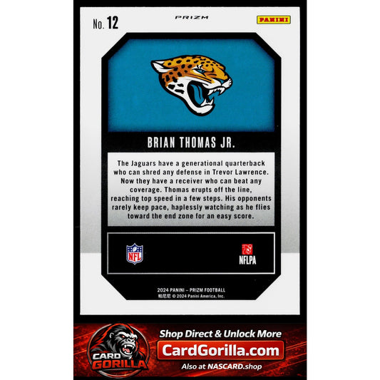 2024 Panini Prizm #12 Brian Thomas Jr. Emergent Green Prizm