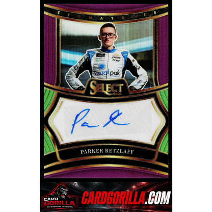 2025 Panini Select #S-PRZ Parker Retzlaff Signatures Purple Prizms #/49
