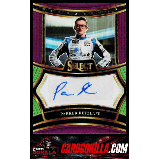 2025 Panini Select #S-PRZ Parker Retzlaff Signatures Purple Prizms #/49