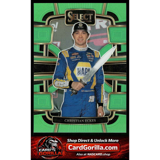 2024 Panini Select #45 Christian Eckes Neon Green Prizms #/75