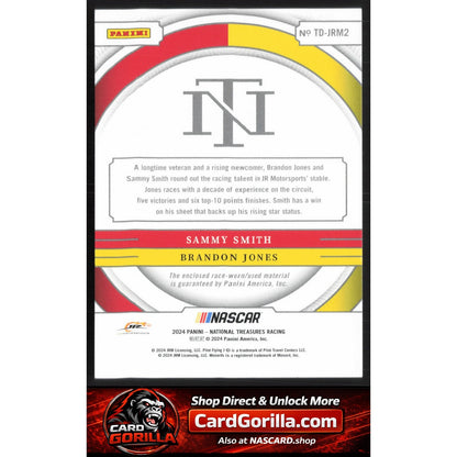 2024 Panini National Treasures Brandon Jones Sammy Smith Team Duals Silver 01/25