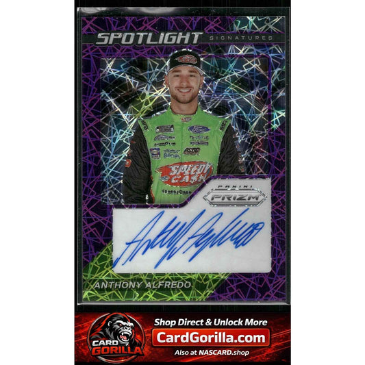 2021 Panini Prizm Anthony Alfredo Spotlight Signatures Purple Velocity #/50